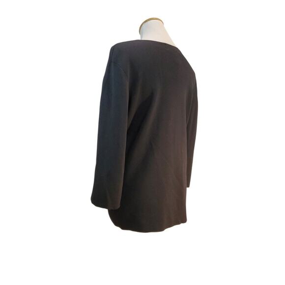 Joseph A Woman Qu'Est Cequec 'Est Silk Vintage Black Beaded 1990s VTG Sweater 1X - Picture 12 of 16